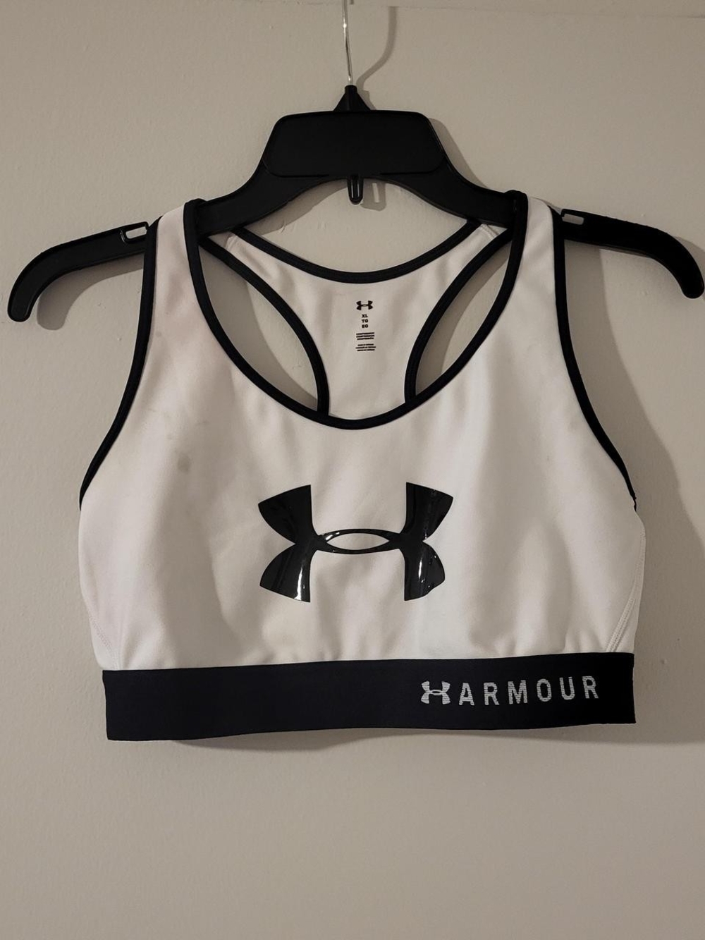 Under Armour White & Black Sports Bra